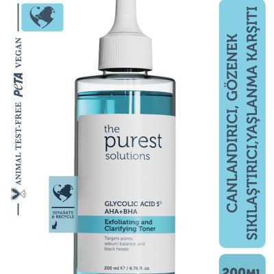 The Purest Solutions Canlandırıcı Ve Gözenek Sıkılaştırıcı Tüm Ciltler Için Glikolik Asit Tonik 200 Ml
