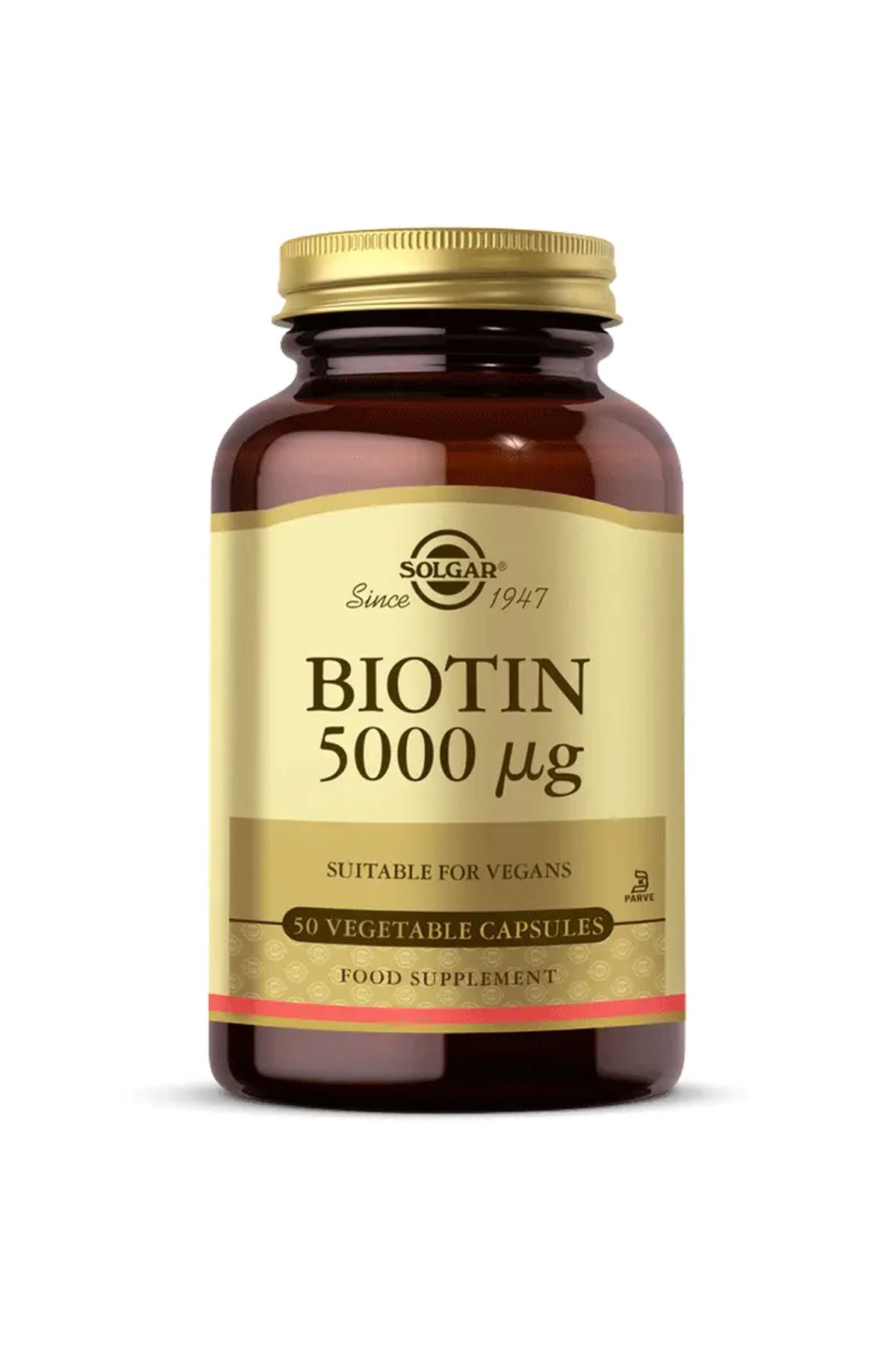 کپسول گیاهی بیوتین 5000 میلی‌گرم Solgar - 50 عددی (اورجینال + هدیه)
