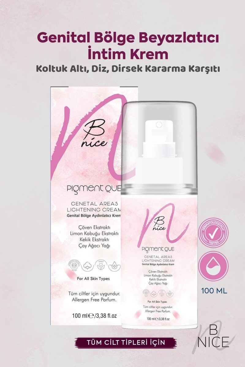 BNICE Genital Bölge Beyazlatıcı İntim Krem - Koltuk Altı Diz Dirsek Kararma Karşıtı - 100ML