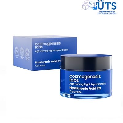 Cosmogenesis Labs Yoğun Nemlendirici Gece Bakım Kremi 50ml Vegan Yaşlanma Ve Kırışıklık Karşıtı (%2 HYALURONİC ACİD)