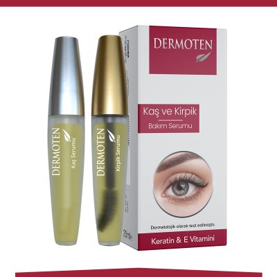 Dermoten Kaş & Kirpik Bakım Serumu, Keratin, E Vitamini Ve Doğal Yağ Içerikli 20 ml