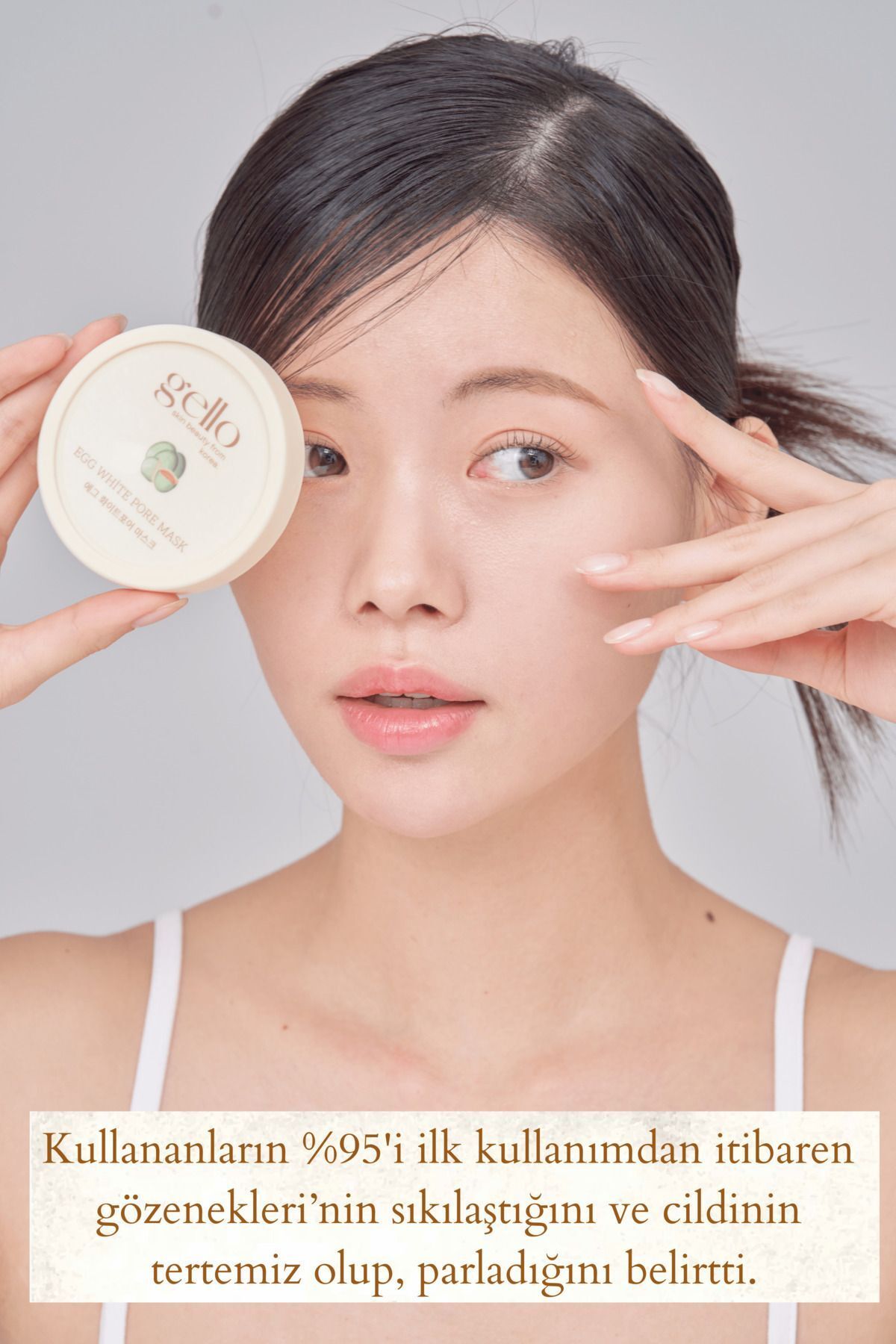 ماسک سفت‌کننده منافذ GELLO با ترکیب ویژه سفیده تخم‌مرغ - Egg White Pore Mask - معجزه‌ای برای پوست صاف و یکدست (اورجینال + هدیه)