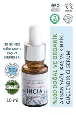 INCIA 0 Doğal Kaş Ve Kirpik Güçlendirici Serum Bitkisel Yoğunlaştırıcı Yoğun Bakım Yağı Vegan 10 ml
