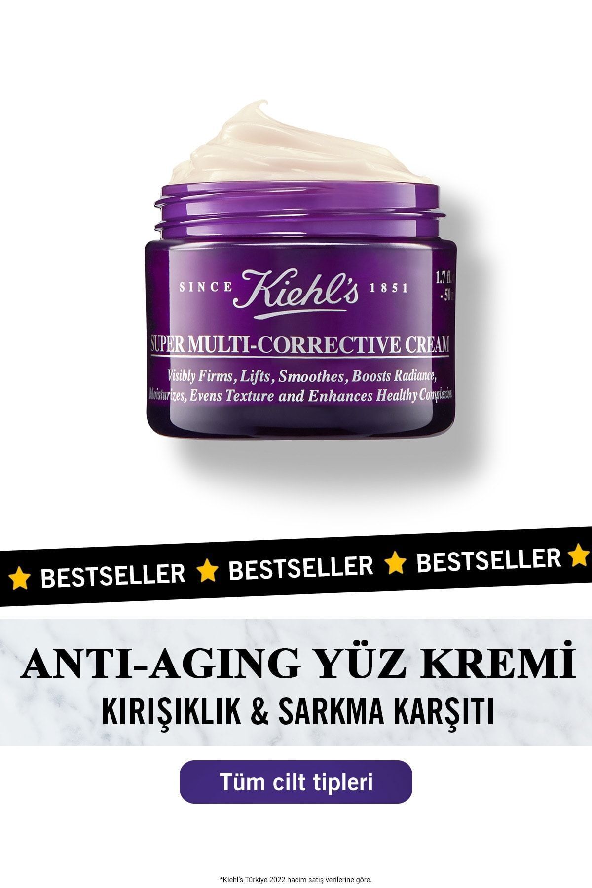 Kiehl's Super Multi Corrective Yaşlanma Karşıtı 7'li Etki Sunan Bakım Kremi 50 Ml