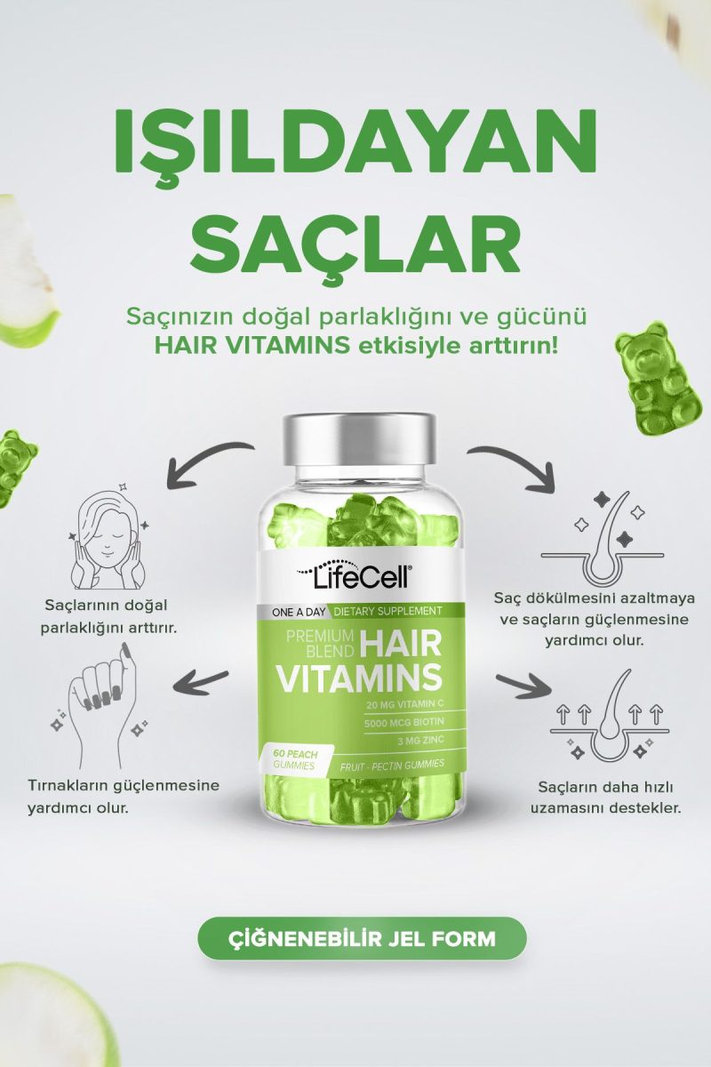 Lifecell Hair Vitamins Vitamin C Biotin Zinc - Saç Vitamini - Takviye Edici Gıda