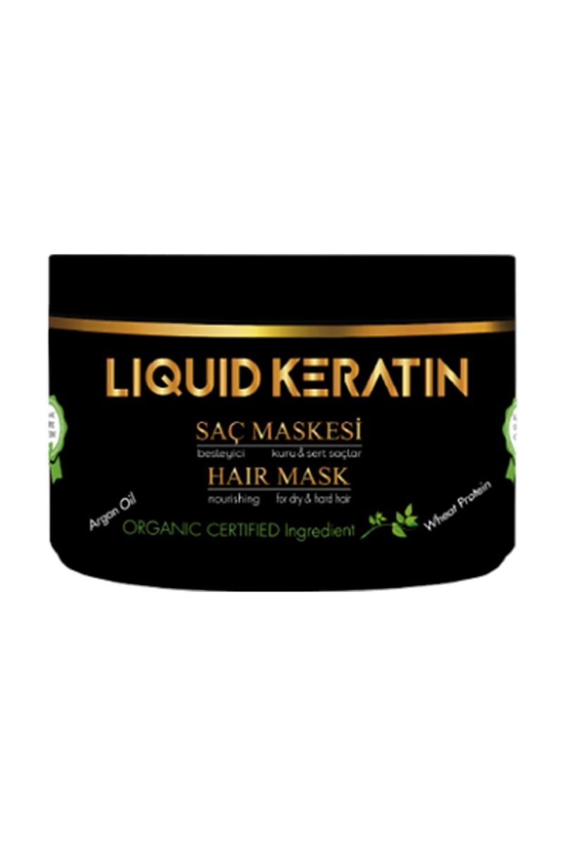 Liquid Keratin Keratin Saç Maskesi (250ML) Kuru Mat Sert Yıpranmış Yanmış Kırık Saçlar Için Onarıcı Bakım