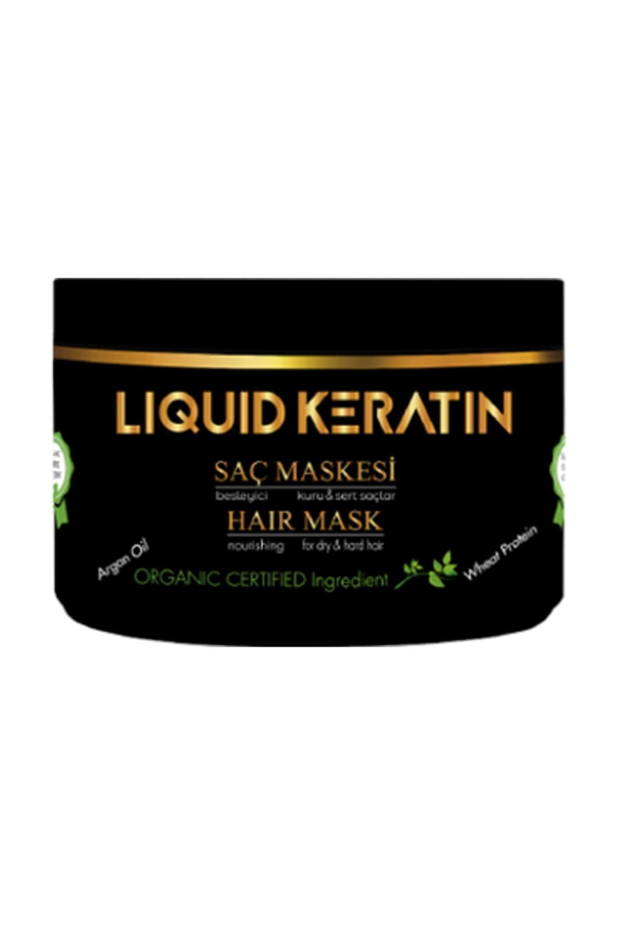 Liquid Keratin Keratin Saç Maskesi (250ML) Kuru Mat Sert Yıpranmış Yanmış Kırık Saçlar Için Onarıcı Bakım