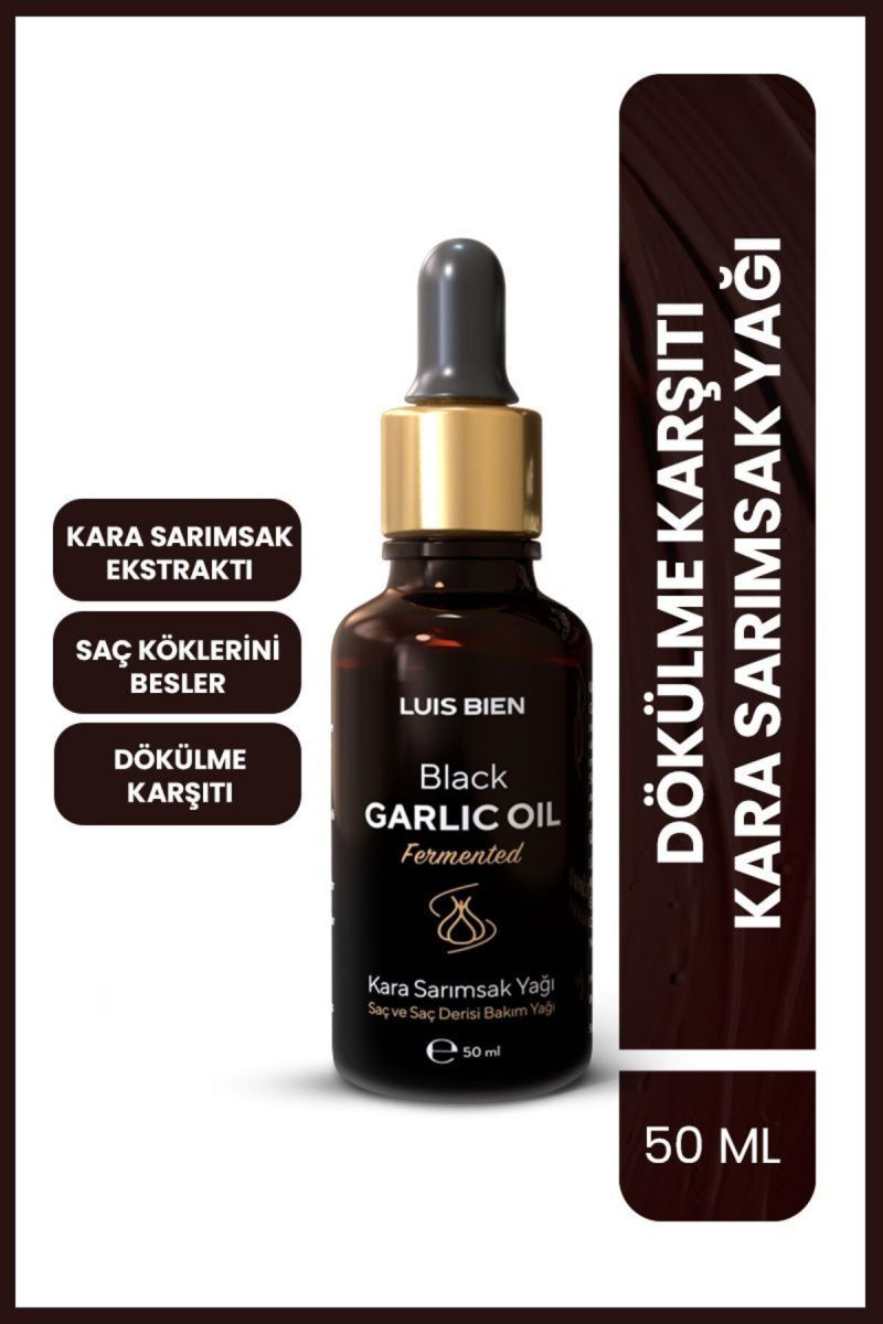 Luis Bien Kara Sarımsak Yağı | 50 ml | Aşırı Yıpranmış Ve Dökülen Saçlara Özel Bakım | Bitkisel Içerik