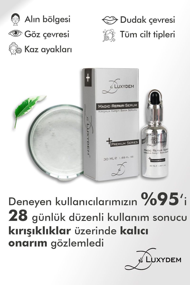 Luxydem Botoks Etkili Kırışıklık Giderici, Cilt Sıkılaştırıcı, Leke Serumu 4’lü Bakım Seti