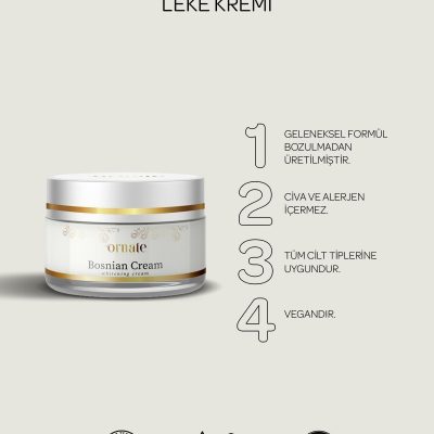 ORNATE Boşnak Beyazlatıcı Nemlendirici Leke Kremi (BOSNİAN CREAM) 100ml