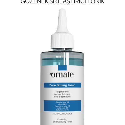 ORNATE Gözenek Sıkılaştırıcı Ve Arındırıcı Aydınlatıcı Tonik 200 ml Glycolıc,acıd %5 Aha %5 Bha %2