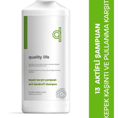 Quality Life Ql Kepek Şampuanı - 13 Aktifli Kepek Karşıtı Şampuan 300 Ml ( Kepek Önleyici Şampuan) Egzama