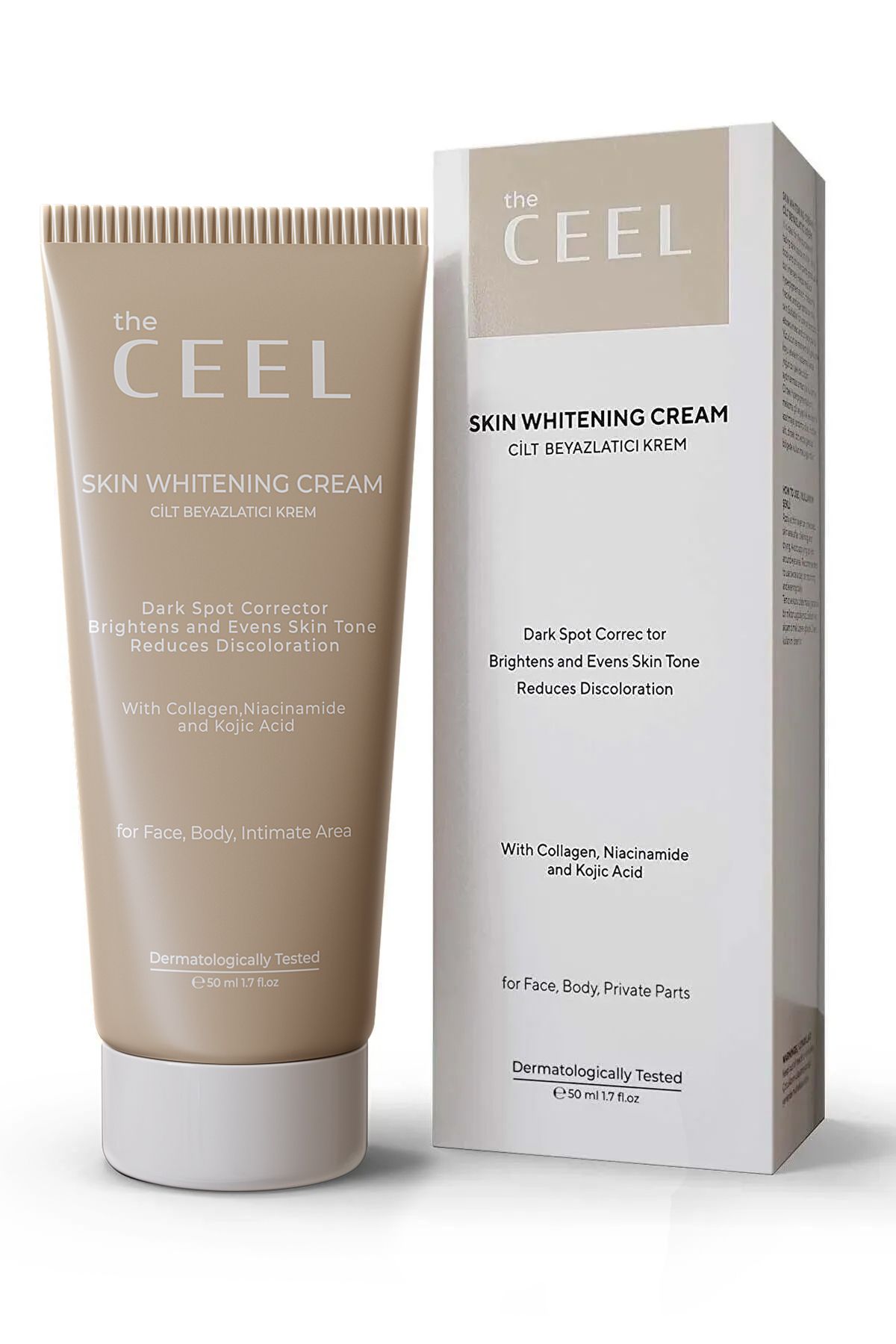 The Ceel Cilt Beyazlatıcı Aydınlatıcı Glutatyonlu Leke Karşıtı Krem Kolajen, Niacinamide & Kojik Asitli 50 ml