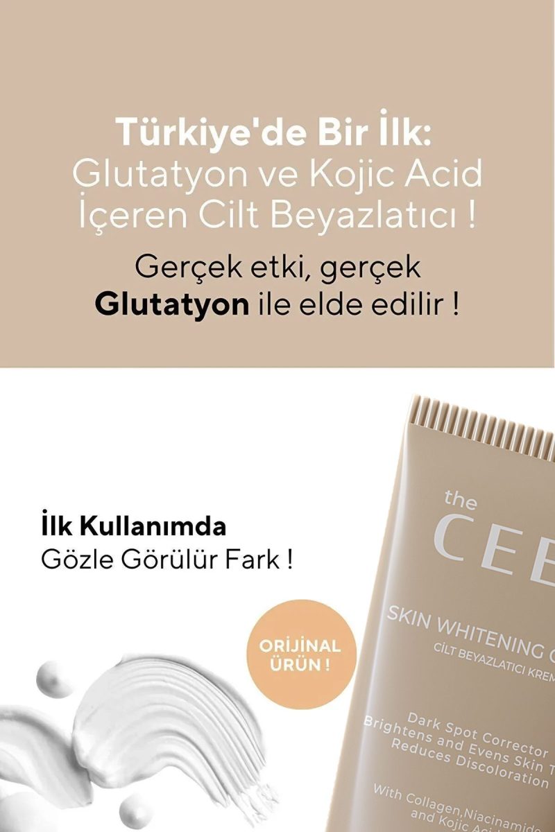 The Ceel Cilt Beyazlatıcı Aydınlatıcı Glutatyonlu Leke Karşıtı Krem Kolajen, Niacinamide & Kojik Asitli 50 ml