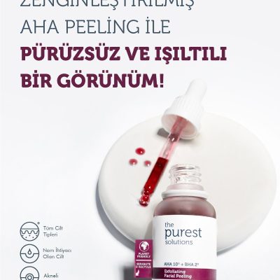 The Purest Solutions Aha & Bha Canlandırıcı & Cilt Tonu Eşitleyici Kırmızı Peeling Cilt Serumu 30 Ml (aha 10% + Bha 2%)