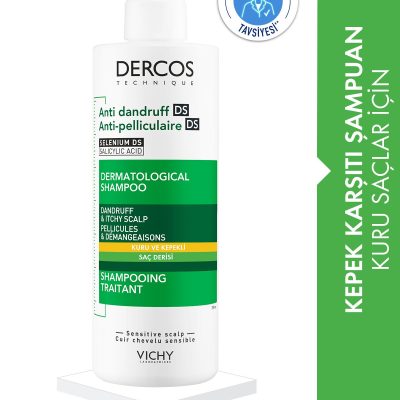 Vichy Dercos Kepek Şampuanı 390 ml - Kuru Saçlar Için