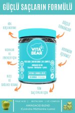 پاستیل تقویت‌کننده مو Vita Bear Strong با بیوتین و ویتامین‌های ضروری (اورجینال + هدیه)
