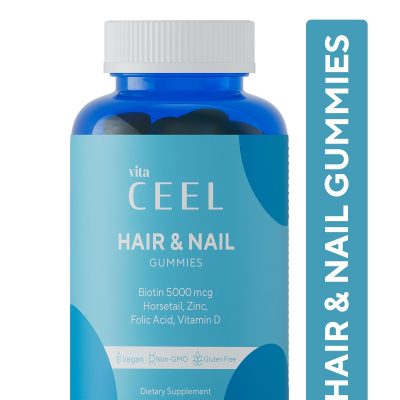 Vita Ceel Saç Tırnak Vitamini Çiğnenebilir Vegan Gummy Biotin 5000, Vitamin D, Çinko, Folik Asit, At Kuyruğu