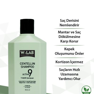 W-Lab Kozmetik Centellin 9 Aktifli Şampuan 250 ml