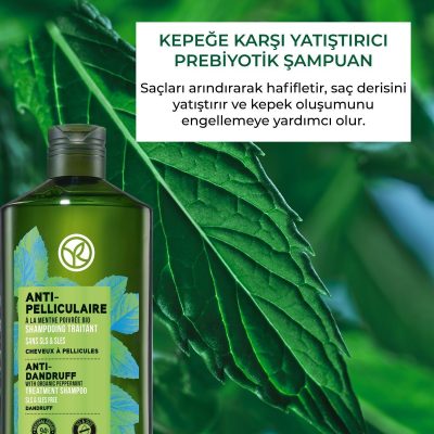 Yves Rocher Kepeğe Karşı (Anti Pelliculaire) Yatıştırıcı Prebiyotik Şampuan - Tuzsuz & Vegan-300 ml