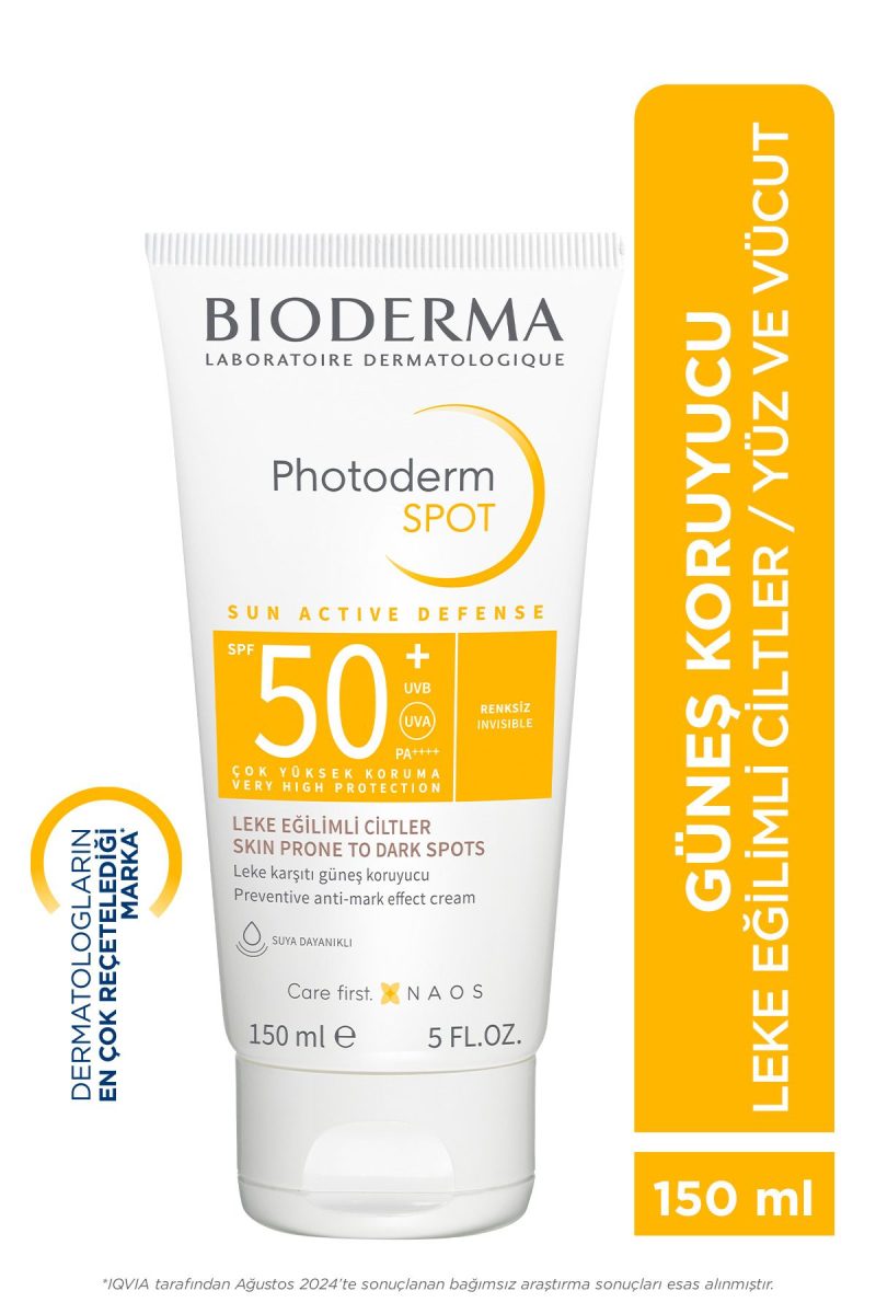 Bioderma Photoderm SPOT SPF50+ Leke Karşıtı Yüksek Korumalı Yüz ve Vücut Güneş Kremi 150 ml
