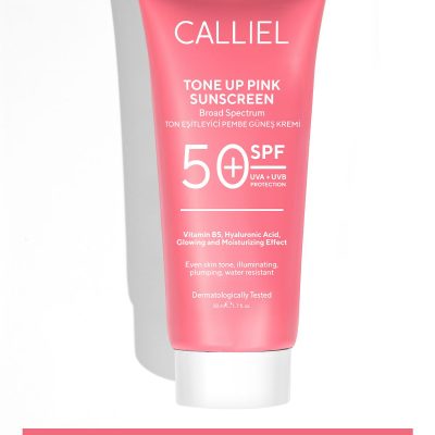 CALLİEL Ton Eşitleyici , Aydınlatıcı Spf 50+ Renkli Güneş Kremi Glutatyon, Hyaluronik Asit Etkili 50 ml