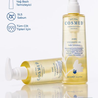 COSMED Atopia Cleansing Oil - Yüz Ve Vücut İçin Temizleme Yağı - Yağ Bazlı Temizleyici 1000 ml