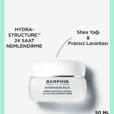 Darphin Nemlendirici- Hydraskin Rich All Day Skin Hydrating Cream- Kuru Ciltler 50 ml 882381004651