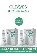 Gleaves Naturals 2'li Ağız Kokusu Önleyici Sprey, Ağız Kokusu Giderici Ağız Bakım Spreyi Alkolsüz Formülasyon 30 ml