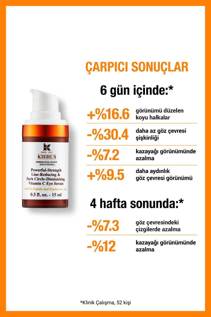 Kiehl's Powerful-strength Koyu Halka Karşıtı Göz Serumu - C Vitamini Ve Hyalüronik Asit Içeriğiyle