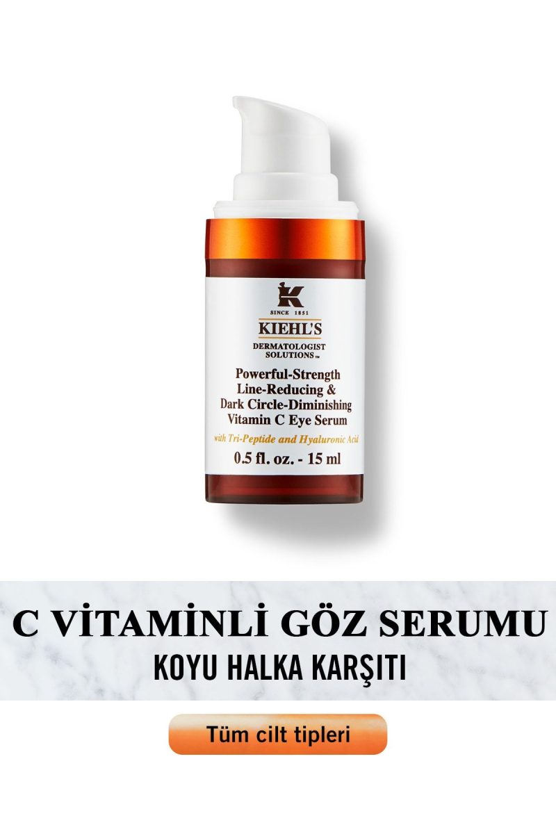 Kiehl's Powerful-strength Koyu Halka Karşıtı Göz Serumu - C Vitamini Ve Hyalüronik Asit Içeriğiyle
