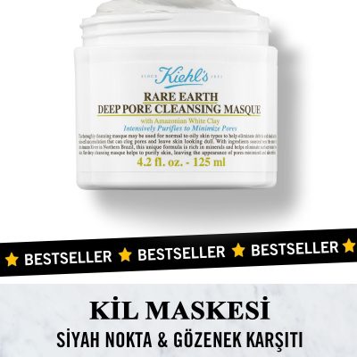 Kiehl's Siyah Nokta Karşıtı ve Gözenekleri Derinlemesine Arındıran Rare Earth Kil Maskesi 125 ml