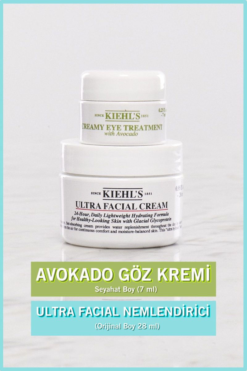 Kiehl's Ultra Facial Cream & Avokadolu Göz Kremi Favori Nem Ikilisi Seti