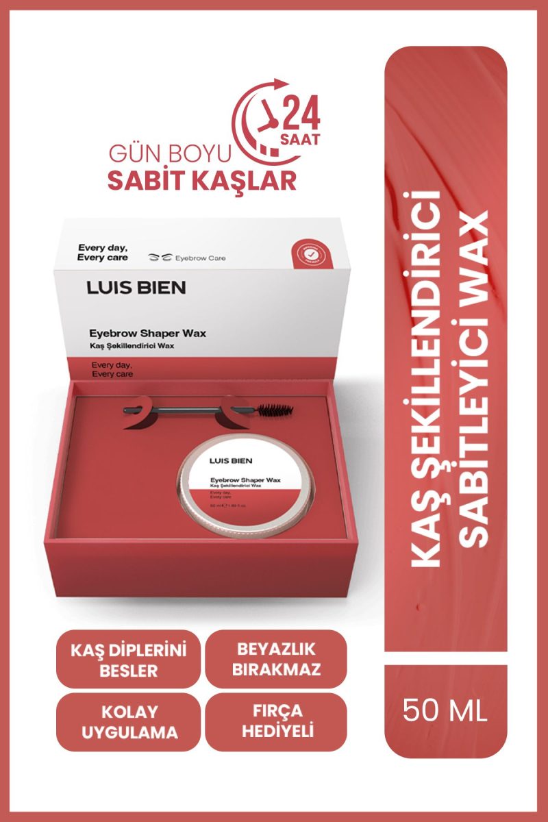 Luis Bien Kaş Şekillendirici Wax | Doğal Sabitleme & Uzun Süre Kalıcı Etki | Hint Yağı İçerikli Bakım