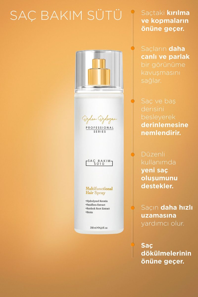 ÖZDEN ÖZDOĞAN Güçlendirici, Besleyici Ve Onarıcı Saç Bakım Sütü Keratin & Biotin 200 ml