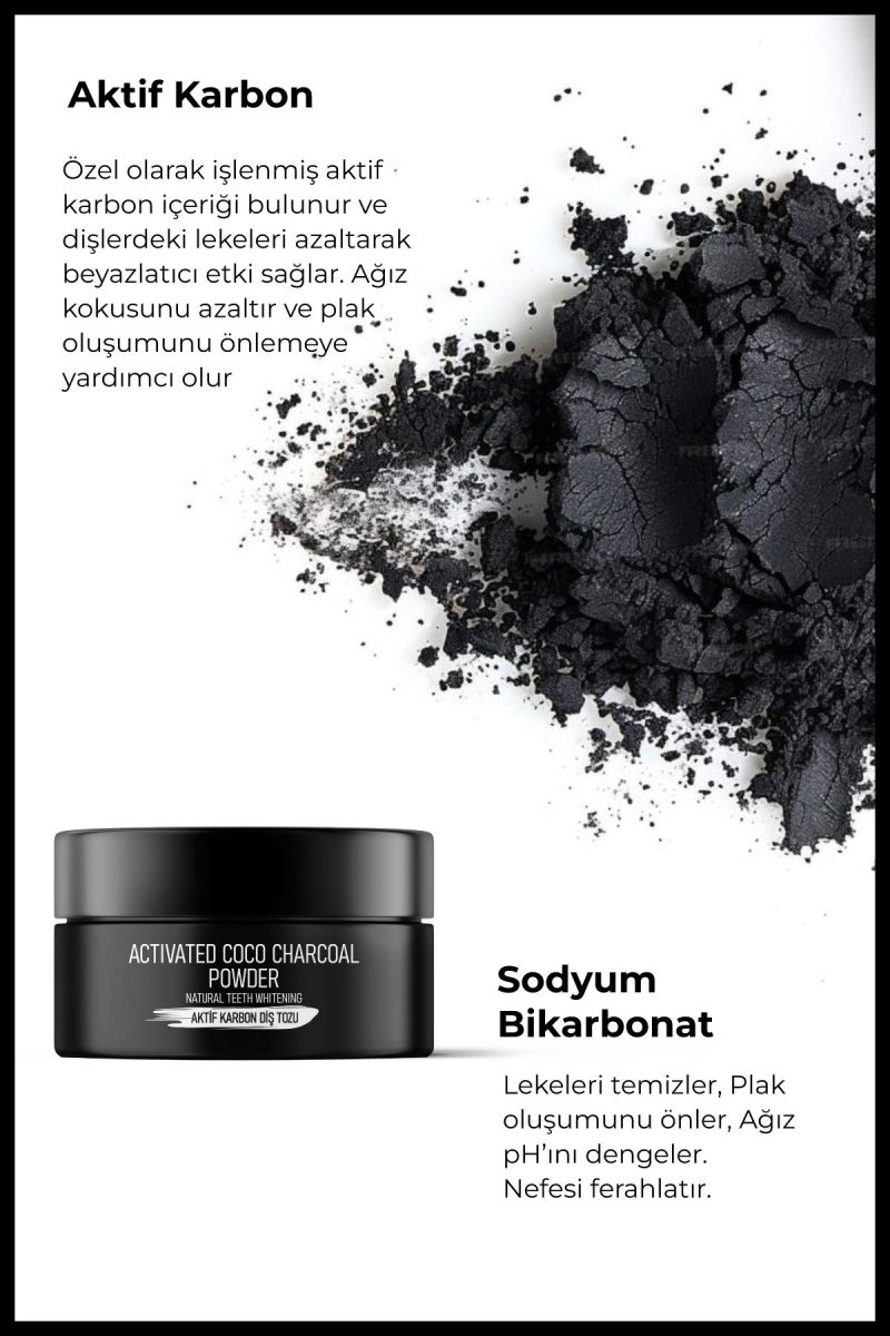 RC COSMETİCS Aktif Karbon Diş Temizleme Tozu