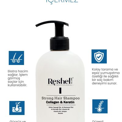 Reshell Saç Dökülmesi Bakım Şampuanı At Kuyruğu Özlü Tuzsuz Kolajen Ve Keratin Katkılı 500 ml