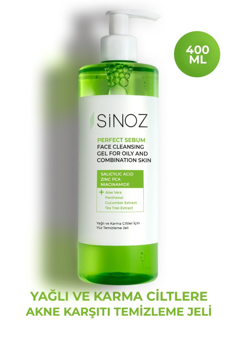 Sinoz Yağlı Ve Karma Ciltler İçin Sebum Dengeleyici Yüz Temizleme Jeli 400 ml
