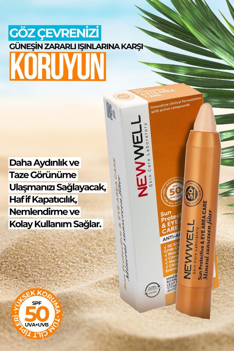 کرم کانسیلر و ضد آفتاب مخصوص دور چشم نیوول با SPF 50+