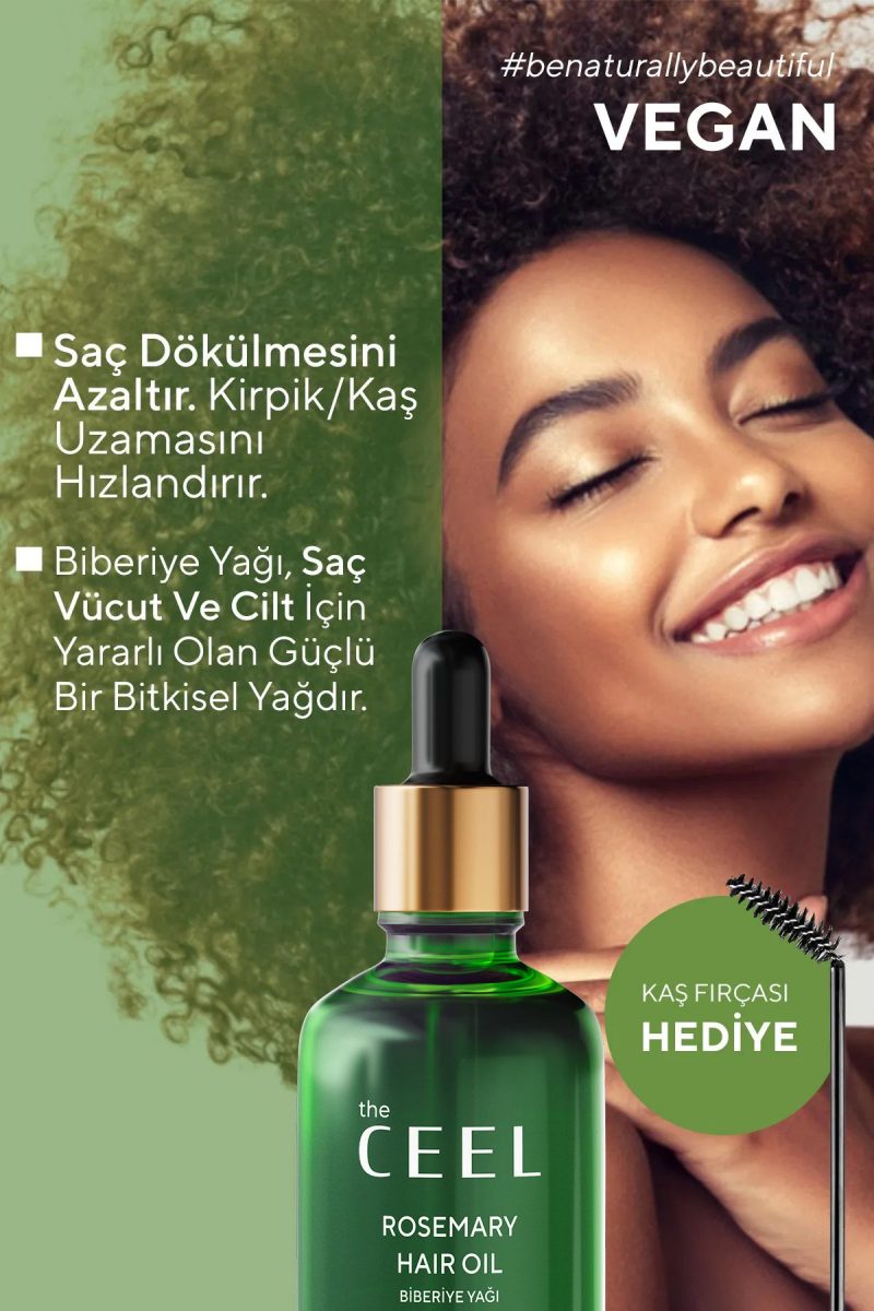 The Ceel Biberiye Yağı Complexi Saç Dökülmesi ve Yıpranmış Saçlar için Hızlı Saç Uzatan Biotinli Saç Bakımı