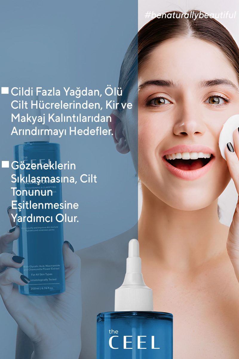 The Ceel Gözenek Sıkılaştırıcı Leke Karşıtı Glikolik Asit Içerikli Mayıs Papatyası Özlü Tonik 200 ml