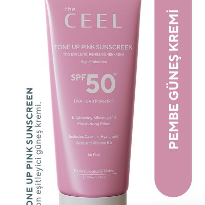 The Ceel Leke Karşıtı Ton Eşitleyen Spf 50+ Pembe Renkli Güneş Kremi Glutatyon, Hyaluronik Asit Etkili 50 ml