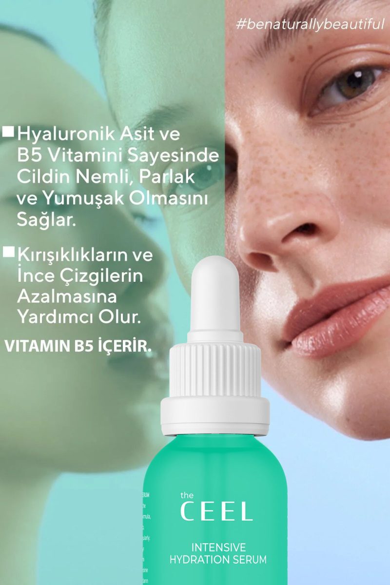 The Ceel Yoğun Nemlendirici ve Onarıcı Serum Hyaluronıc Acıd, Sodium Pca, Panthenol B5 Etkili 30 ml