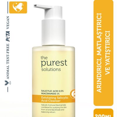 The Purest Solutions Yağlı Ve Karma Ciltler Için Siyah Nokta Karşıtı Temizleme Jeli 200 Ml