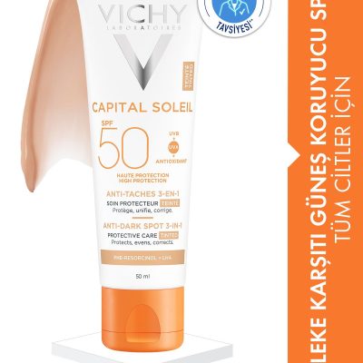 Vichy Capital Soleil Spf 50 Leke Karşıtı Renkli Güneş Koruyucu 50 ml