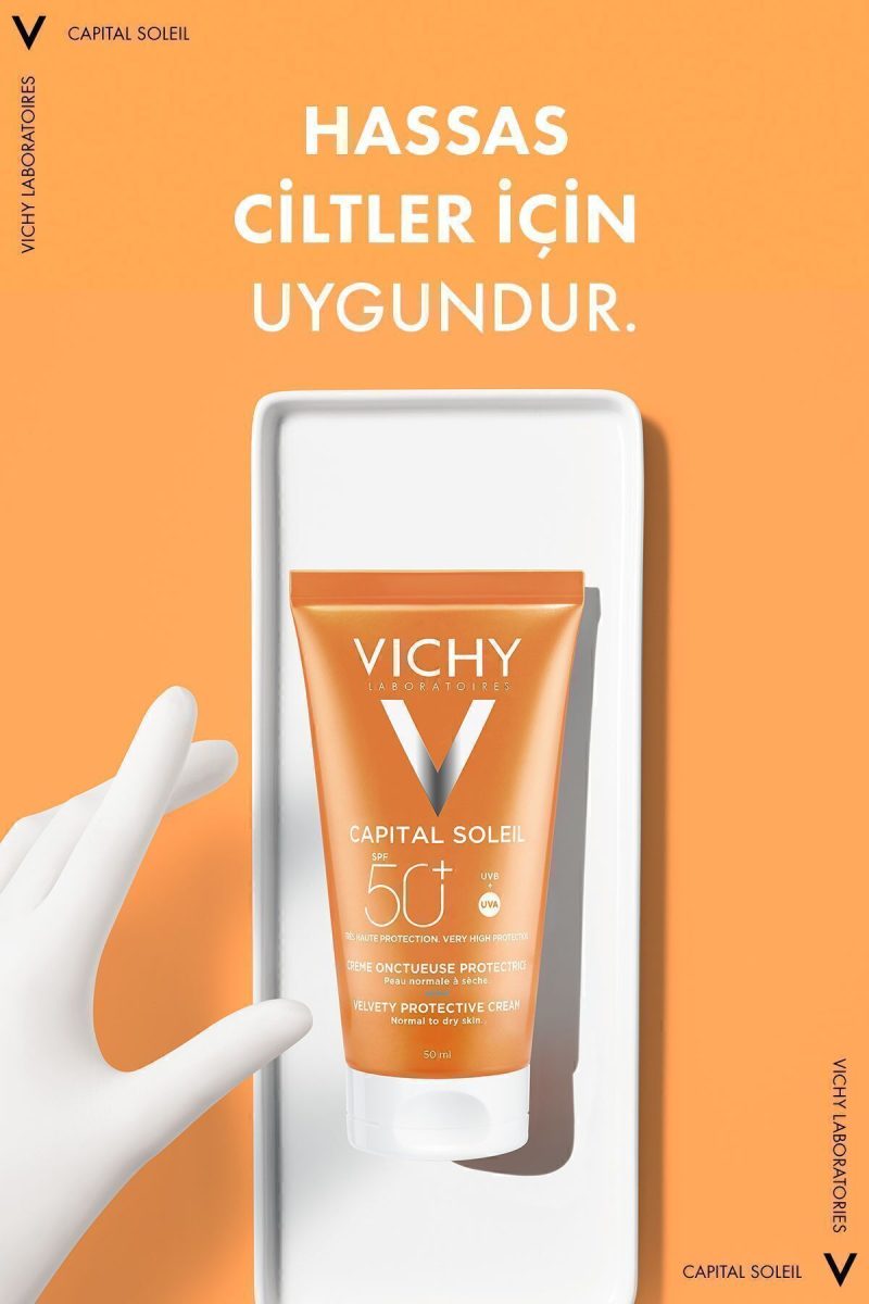 Vichy Capital Soleil Spf50+ Velvety Pürüzsüz Görünen Bir Cilt İçin Güneş Koruyucu- 50ml