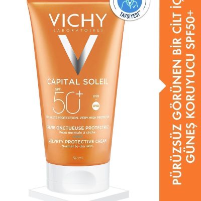 Vichy Capital Soleil Spf50+ Velvety Pürüzsüz Görünen Bir Cilt İçin Güneş Koruyucu- 50ml