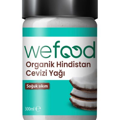 Wefood Organik Hindistan Cevizi Yağı 300 ml (Soğuk Sıkım)