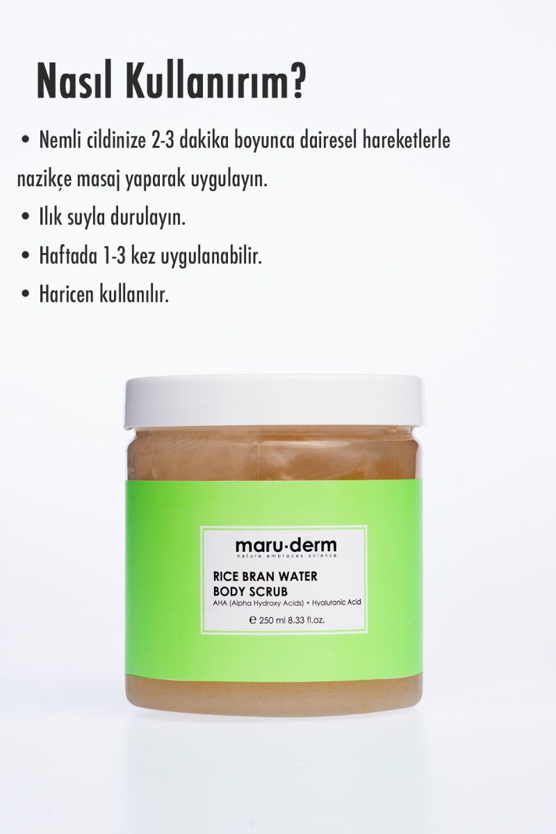 لایه‌بردار روشن‌کننده بدن با آب برنج و AHA | MaruDerm