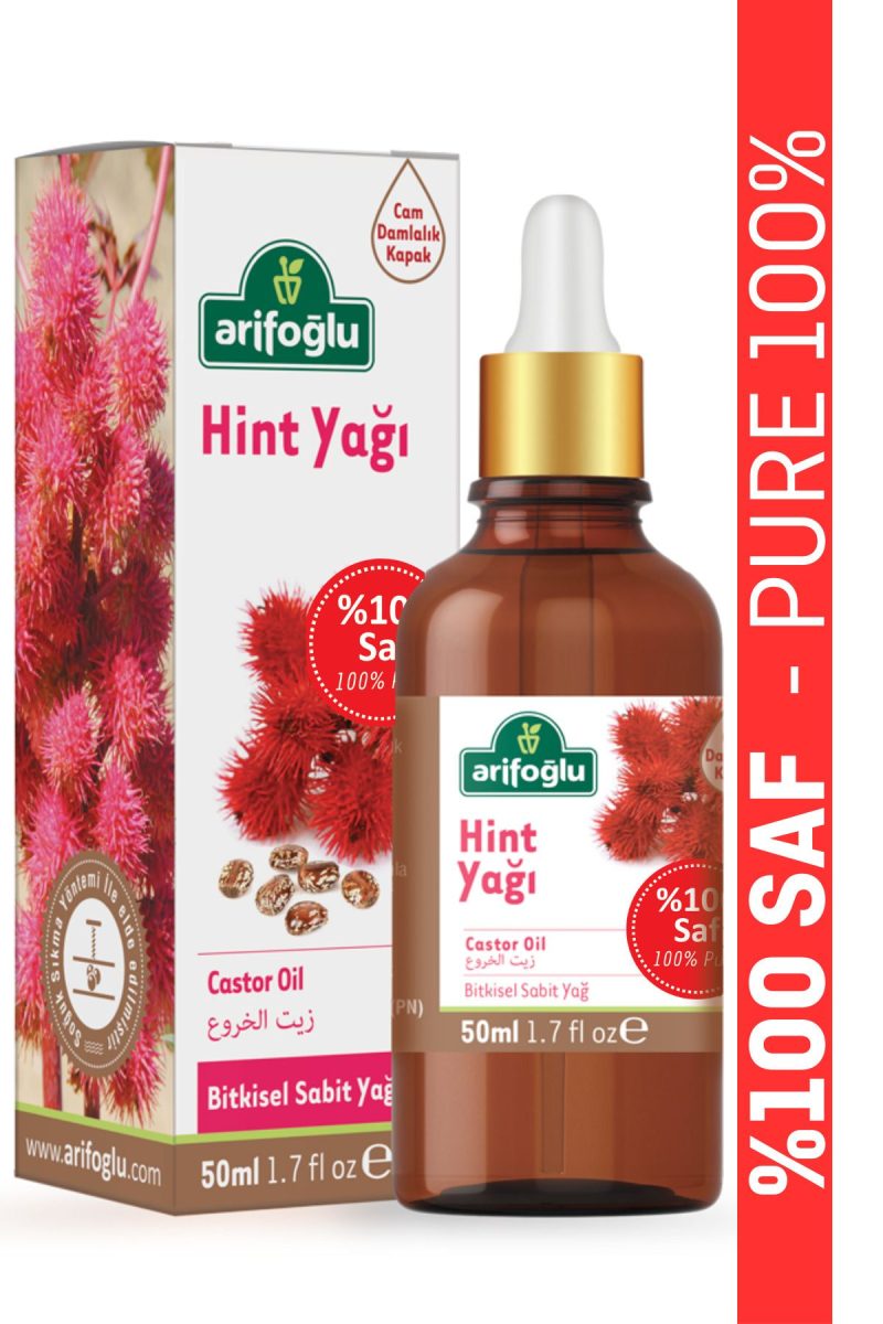 Arifoğlu Hint Yağı Soğuk Sıkım 50ml 0 Saf ve Doğal Castor Oil